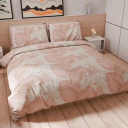 PETTI Artigiani Italiani - Double Duvet Cover 250 x 200 cm, Microfibre Duvet Cover with Digital Print + 2 Pillowcases 50 x 80 cm - Made in Italy - Tropical Powder O