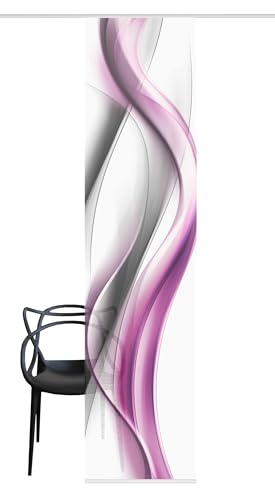 Vision S Cara Sliding Curtain, 260 x 60 cm, Bamboo Look, Colour: Pink, Size: 260 x 60 cm, Quantity: 1