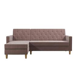 DHP Furniture Liberty Sofabed, Pink, 153x213x82cm (DxWxH)