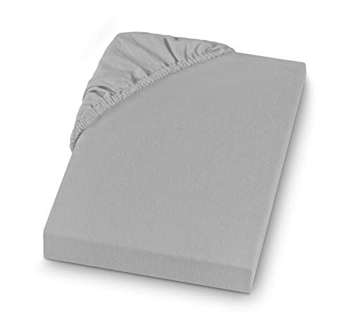 SETEX Fitted Sheet, Silver Grey, 140 x 200