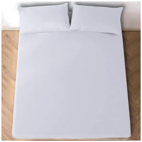 Gaveno Cavailia Plain Dyed Diamond Fitted Sheet, Polyester-Cotton, White, Super-King