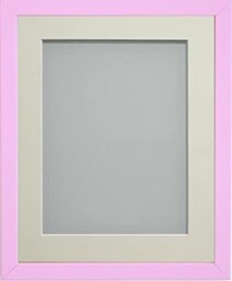 Frame Company Jellybean Range Pink Wooden 12x10 inch Picture Photo Frame with Ivory Mount for Image 8x6 inch * Choice of Colours & Sizes* Fitted with Perspex