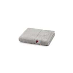 Tommy Hilfiger - Guest Towel, Silver, Terry Boucle 520 g/m², 100% Combed Cotton, Jacquard and Embroidery Trimming, Soft and Absorbent, 40 x 60 cm