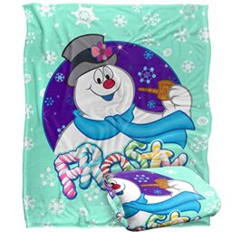 FROSTY THE SNOWMAN Frosty Flakes Silky Touch Super Soft Throw Blanket 152 x 127 cm