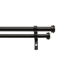 Exclusive Home Curtains Rod and Finial Set, Iron, Matte Bronze, 36-72