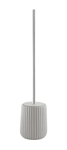 Gedy Marika Toilet Brush Holder, Ceramic, Grey, 10.2 x 10.2 x 45