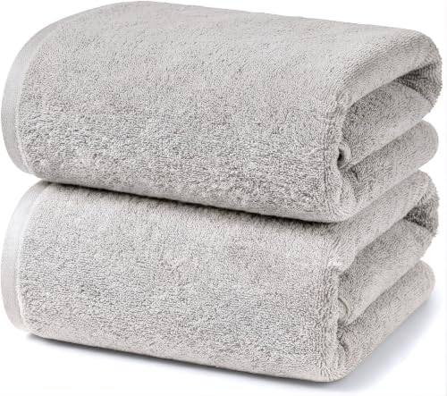 Ruggeri, Set 2 Bath Towels 70x140 cm, Cotton, Grey