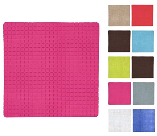 "Bath mat ""Quadro Premium"" 54x54cm magenta"