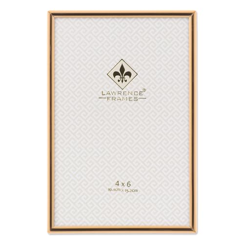 Lawrence Frames 670046 4x6 Simply Gold Metal Picture Frame