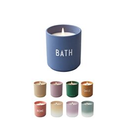 Design Letters Scented Candle Gift for Women - Jar Candles Perfect for Table Decoration - 100% Soy Wax Candle in Porcelain Cup - 15 Hour Burning time Calm Scent
