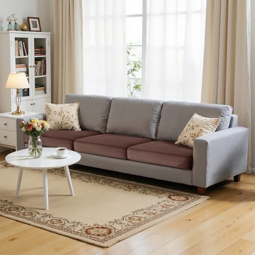 Hokway Velvet Couch Cushion Covers Water Resistant Seat Covers Stretch Sofa Cushion Protector