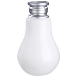 Casablanca Flower Vase Decorative Vase Made of Glass – Decorative Living Room Gift for Women Birthday Mother's Day – Colour: White Silver Height 36 cm