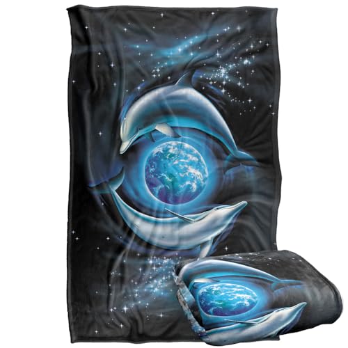 Jq Licensing - Royce Mcclure Dolphin Planet Silky Touch Super Soft Throw Blanket 91 x 147 Cm