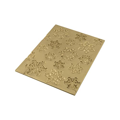 "SILIKOMART"" Frozen BUCHE Silicone Mat, Gold, 25 x 18.5 x 0.6 cm - FROZEN, non-stick, pack of 1 cake mat, 3D design, 250 x 185 mm, h 6 mm, made in Italy"