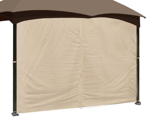 Ontheway Gazebo Replacement Privacy Curtain, 12ft Sidewall with Zipper Outdoor Universal Privacy Panel Sidewall (One Side Only)