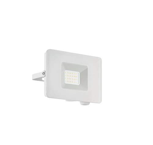 EGLO Faedo 3 LED Outdoor Spotlight, 1-Bulb Outdoor Light, Wall Spotlight Made of Aluminium, Colour: Black, Glass: Clear, 30 Watt, IP65