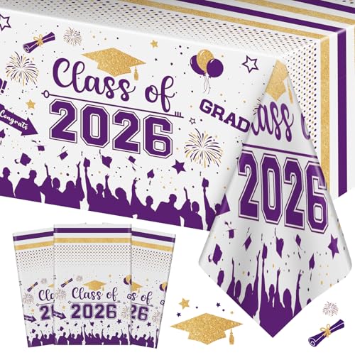 Class of 2023 Table Cover, Purple and Gold