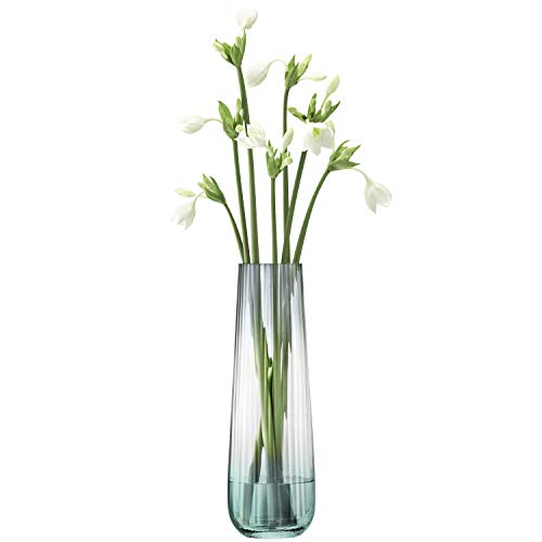 LSA International Dusk Vase H36cm Green/Grey- 1 Unit - Mouthblown & Handmade Glass - DU12