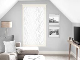 Soleil d'ocre, Liane Half Curtain Burnout Veil, Polyester, White, 60 x 160 cm