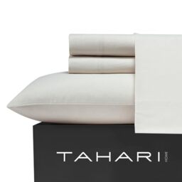 Tahari Home - Sheets, Soft Bedding Set with Matching Pillowcases, Dorm Room Essentials, Wrinkle Resistant Room Decor (Vines Birch Beige, Queen)