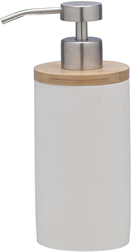 Sealskin Grace Soap Dispenser, Polyresin, White, 9.6 x 18 x 7 cm