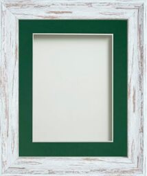 Frame Company Lynton Driftwood Photo Frame with Bottle Green Mount, 10x8 for 7x5 inch, fitted with perspex