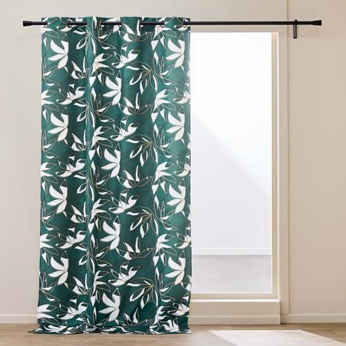 Douceur d'Intérieur, ELSA Eyelet Curtain 140 x 280 cm Polyester Metallic Printed