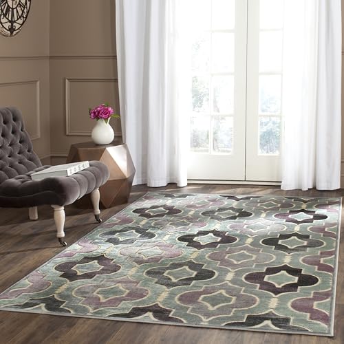 Safavieh Transitional Indoor Woven Rectangle Area Rug, Paradise Collection, PAR165, in Grey / Multi, 122 X 170 cm for Living Room, Bedroom or Any Indoor Space