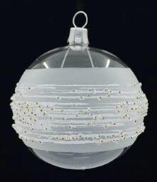 Set of 6 ornamental balls (Ø 7 cm) in hand-blown glass for Christmas tree