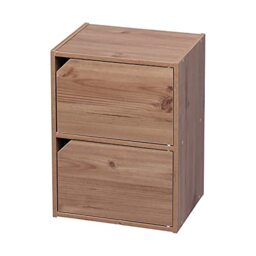 Iris Ohyama Storage cabinet, Cabinet with doors, Cabinet with shelves, Bookcase, Cabinet with 2 doors, Easy assembly,Modular, Office, Living Room, 29x37x50, MDB-2D, Light Brown