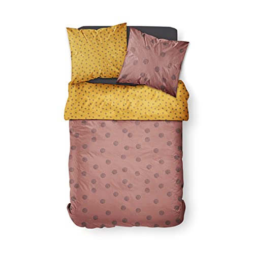 Today Double Bed Set 220 x 240 cm Grey with Graphic Print Crazy Elane 106711 Orange Zwilling