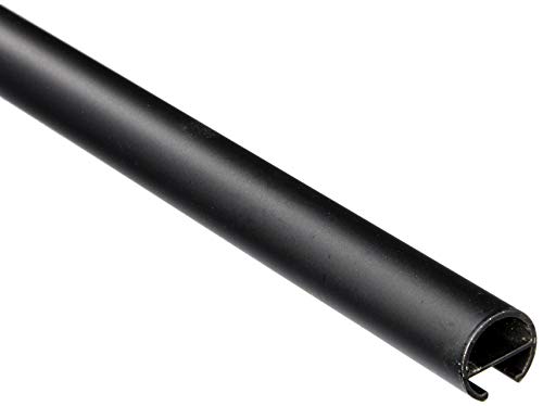 Gardinia Curtain Rod with Inner Track I Diameter 16 mm Matt Black 120 cm