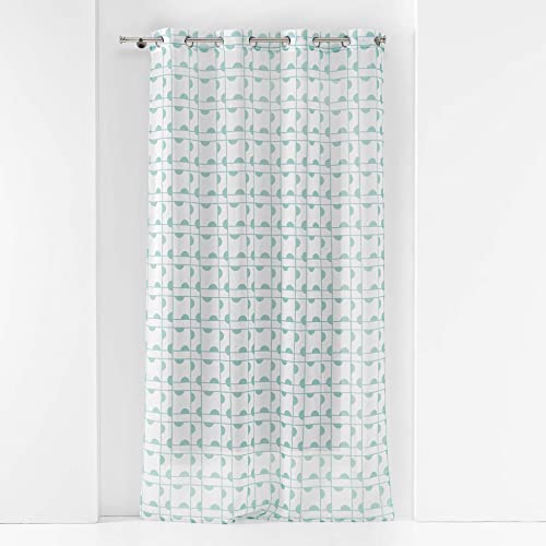 Douceur d'Intérieur, Mint Green Gabi Eyelet Curtain 140 x 240 cm