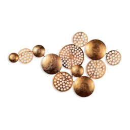 Handmade Decorative Metal Wall Accessory, Copper Colour, 45 x 82 cm, 100% Metal (1.5 mm), Unique Hand-Painted Design, Perfect for Home Decor