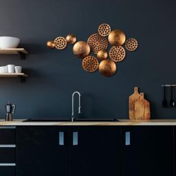 Handmade Decorative Metal Wall Accessory, Copper Colour, 45 x 82 cm, 100% Metal (1.5 mm), Unique Hand-Painted Design, Perfect for Home Decor
