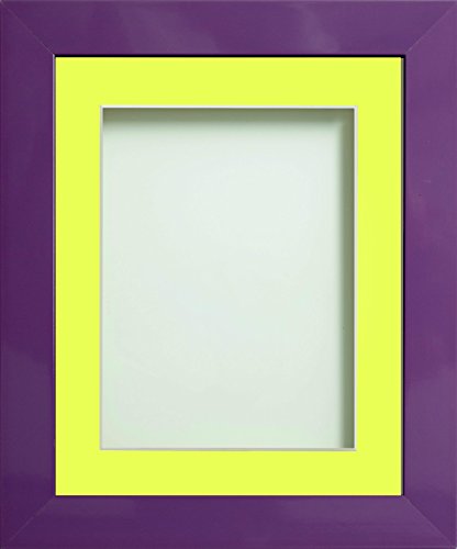 Frame Company Candy Range Purple Picture Photo Frames with Lemon Bon Bon Mount *Choice of Colours*