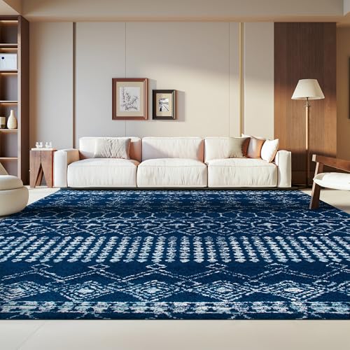 SAFAVIEH Boho Rug for Living Room, Dining Room, Bedroom - Tulum Collection, Short Pile, in Ivory and Turquoise, 91 X 152 cm