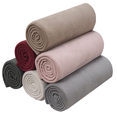 Special SG Glory Fleece Throw Blanket Set Bulk for Travel Kids Outdoor Wedding Pet (Assorted #7, Pack of 6 50x60 Inches)
