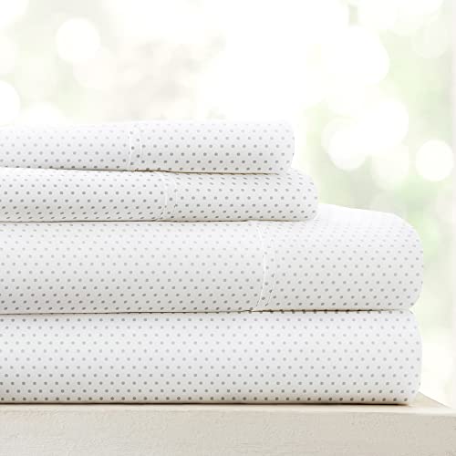 "Linen Market 4 Piece Full Bedding Sheet Set (Gray Stippled) - Sleep Better Than Ever with These Ultra-Soft & Cooling Bed Sheets for Your Full Size Bed - Deep Pocket Fits 16"" Mattress"