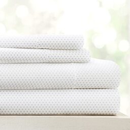 "Linen Market 4 Piece Full Bedding Sheet Set (Gray Stippled) - Sleep Better Than Ever with These Ultra-Soft & Cooling Bed Sheets for Your Full Size Bed - Deep Pocket Fits 16"" Mattress"