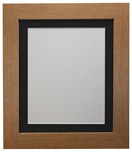 FRAMES BY POST London Picture, Photo and Poster Frame, Plastic Glass, Oak with Black Mount, 30 x 24 Inches Image Size A2