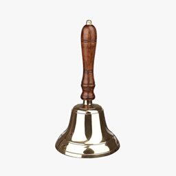 ACL Bar Accessories – Wooden Handle Bar Bell - Nautical Decorations – Unique Brass Bell with Crisp Loud Sounds - Ideal for Reception, Pubs and Christmas decorations (Small)