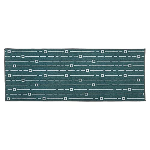 JVL Savio Machine Washable Runner Mat, 57 x 150 cm, Teal, One Size, 07-137TE