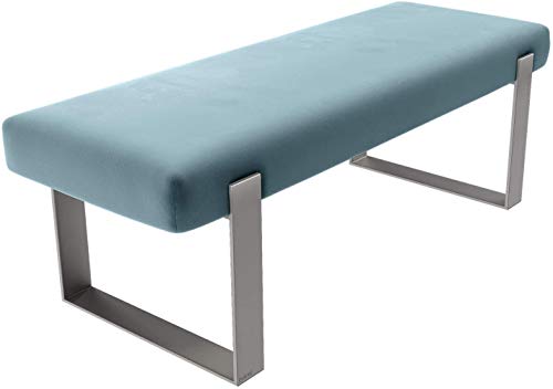 Vant Upholstered Bedroom Bed Bench - Living Room & Lounge Ottoman - 158 kg Weight Capacity (Velvet Antique Blue)