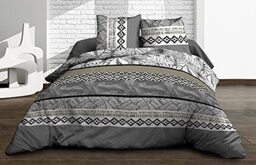 Le linge de Jules Duvet Cover Set, Cotton, Grey, 240 x 260 cm