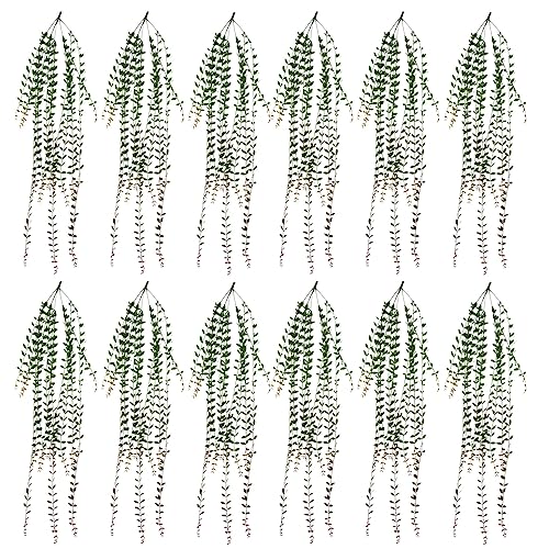 Leaf Pack of 12 x 120cm Artificial Hanging Extra Long String of Pearls