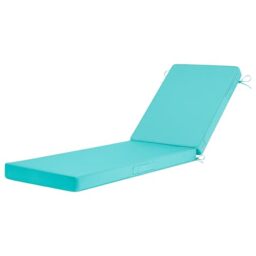 Basic Beyond Outdoor Chaise Lounge Cushions for Patio Furniture Lounge Chairs, Waterproof Fabric, 72 x 21 x 3 Inch, Teal