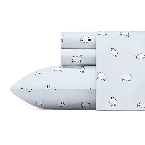 Poppy & Fritz - Twin Sheets, Cotton Percale Bedding Set, Crisp & Cool, Lightweight Home Decor (Sheep, Twin)