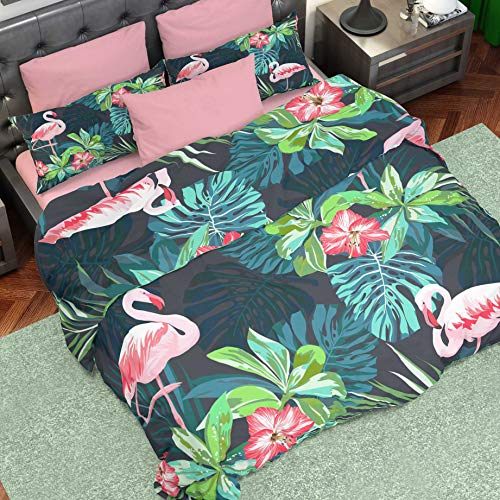 PETTI Artigiani Italiani Duvet Cover, Bedding Set, Satin, 100% Made in Italy, Pink, Super King (250x200 cm)
