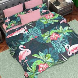 PETTI Artigiani Italiani Duvet Cover, Bedding Set, Satin, 100% Made in Italy, Pink, Super King (250x200 cm)